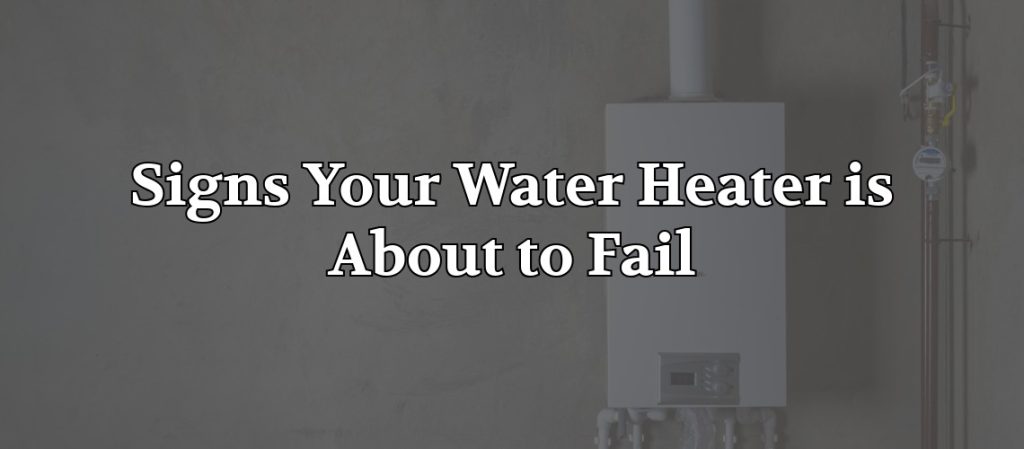 Tankless water heater installed on a wall with exposed plumbing, representing warning signs of water heater failure.